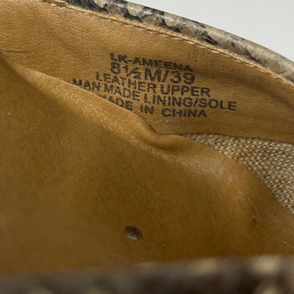 Lucky Brand Ameena Flats Womens Leather Snake Print Slip On Shoes Size 8.5 M - Picture 11 of 11